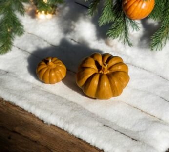 Decorative Gift Natural Beeswax Set of 2, Scented, Christmas, Halloween